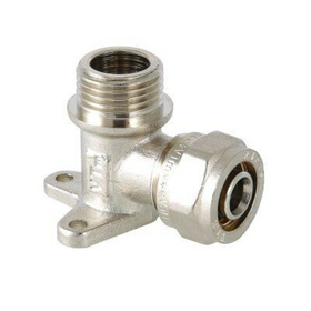 Обжимной угольник настенный с креплением наружная резьба VALTEC 16 х 1/2*