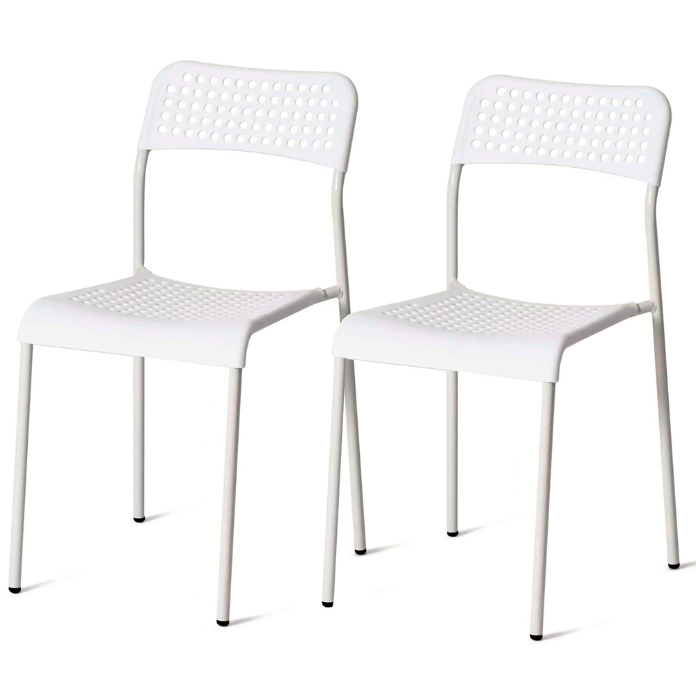 Комплект стульев Bengt, белый, 42х47х78 см, полипропилен, металл