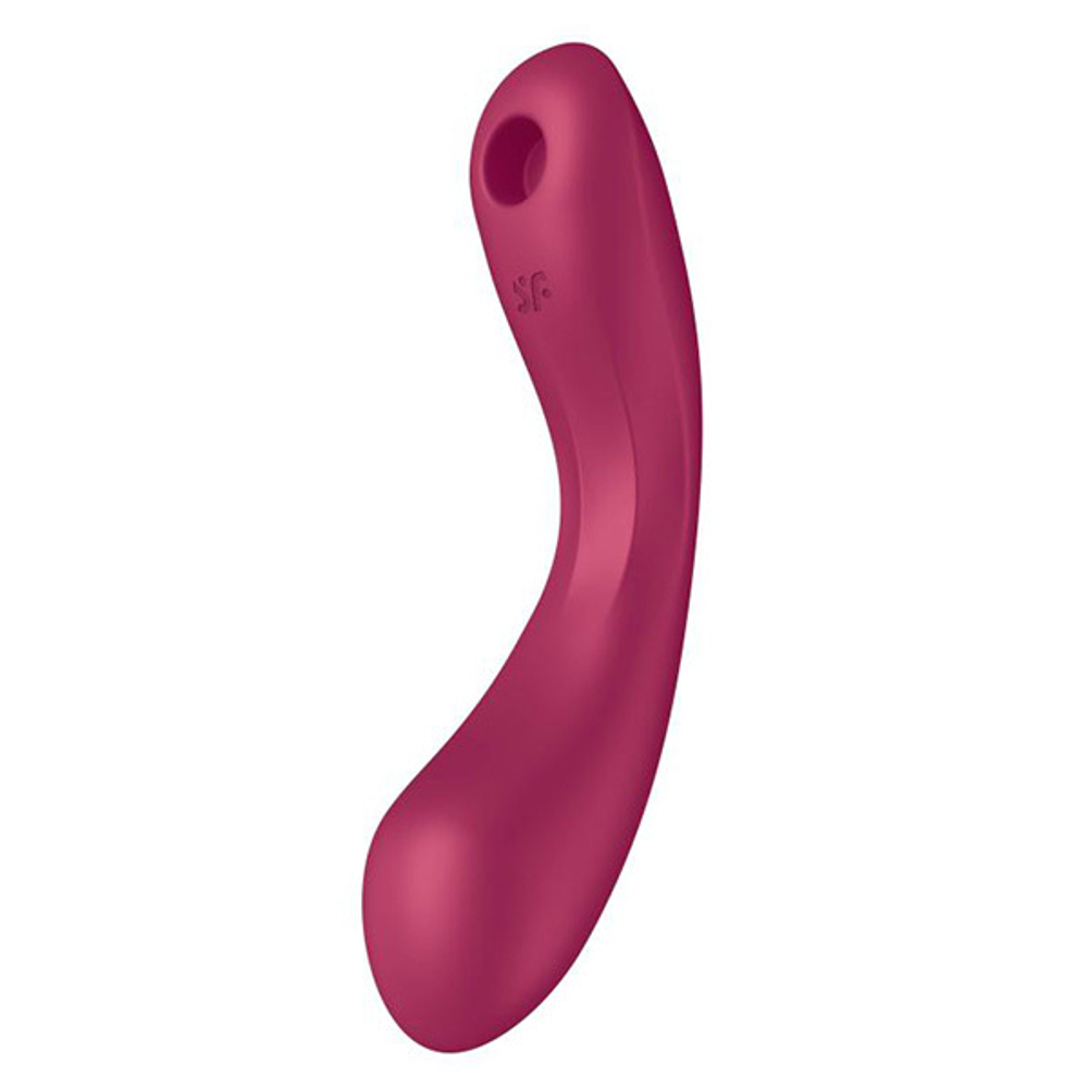 Малиновый вибромассажер с вакуумной стимуляцией Satisfyer Curvy Trinity 1