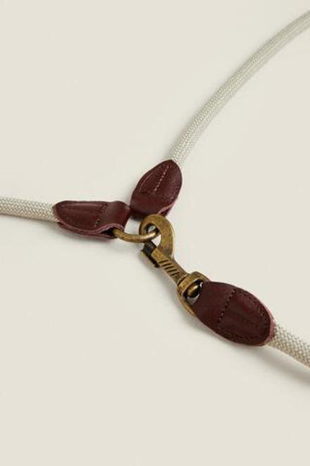 ZARA HOME ПОВОДОК ДЛЯ СОБАК С КОЖАНЫМИ ДЕТАЛЯМИ, ХАКИ