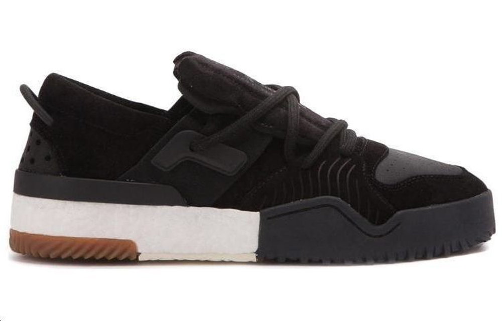 Alexander wang x adidas originals B-ball stitching casual low-top sneakers for men and women the same black