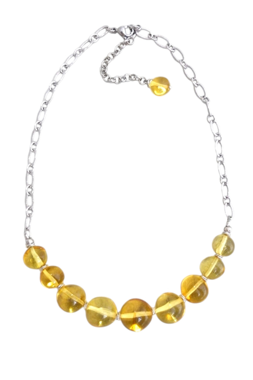 Чокер из натурального янтаря