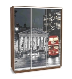 Шкаф-купе "Леон 2" с фотопечатью на стекле "Лондон"