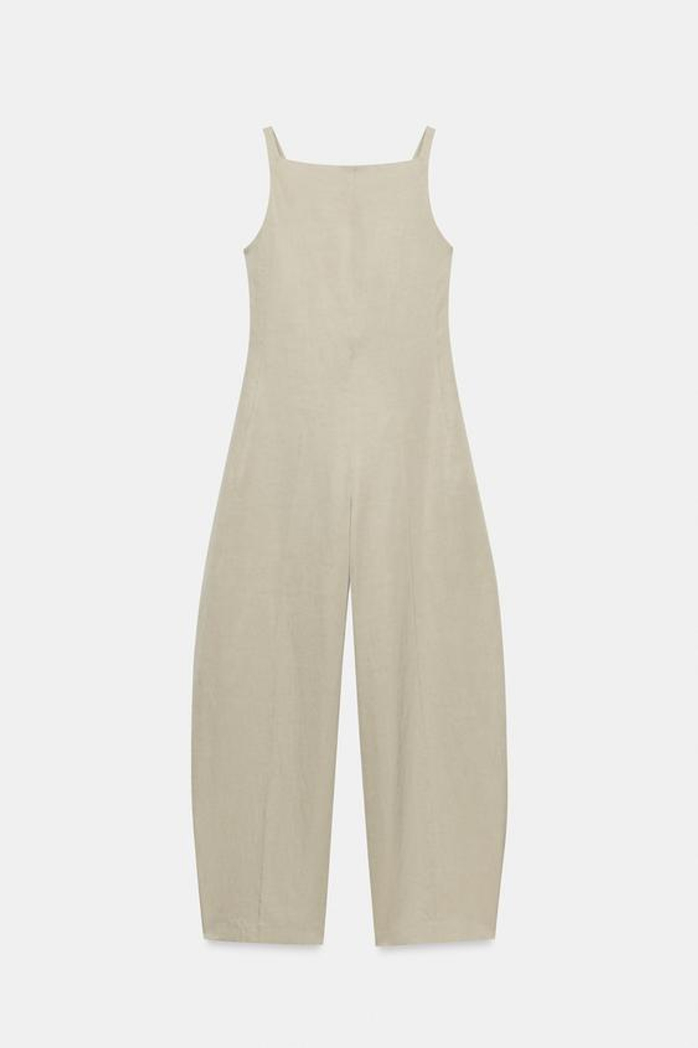 ZARA КОМБИНЕЗОН С ОТКРЫТОЙ СПИНОЙ — ZW COLLECTION, БЕЖЕВЫЙ