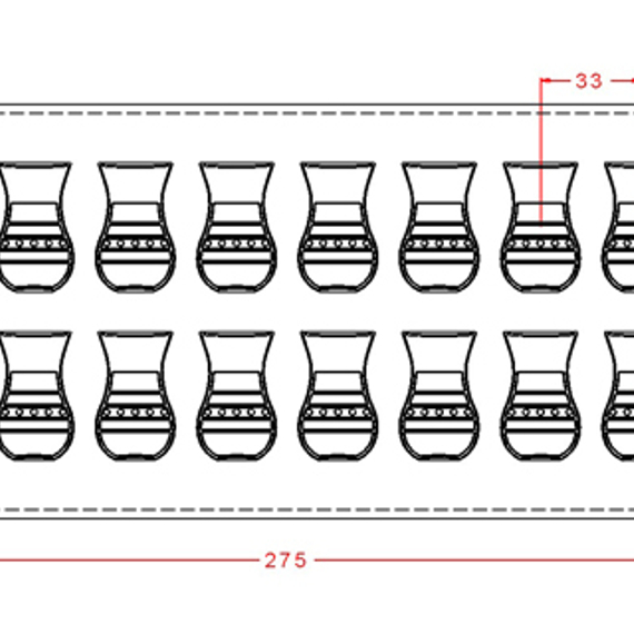 496 | Форма для шоколадных изделий (275*135 мм)