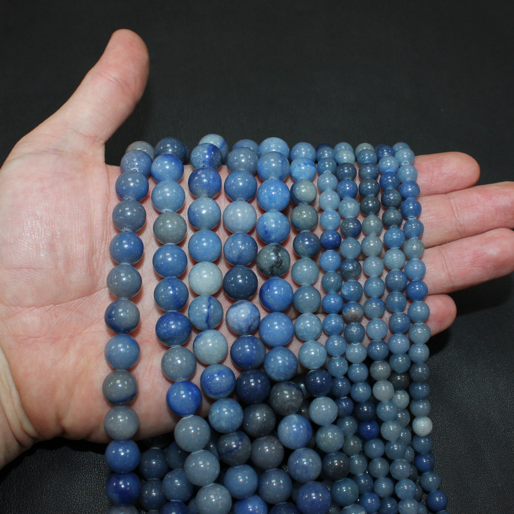 Авантюрин голубой 6мм 8мм 10мм