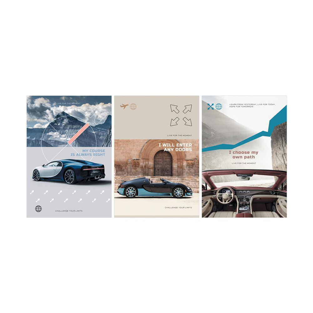 Тетрадь А4 96л. клетка "Живи моментом" (BG)