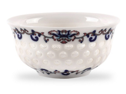 242091 Пиала РИСОВЫЙ ФАРФОР "Улей",фарфор 100мл. Диаметр 6,5см высота3см. Цвет белый, цветной узор