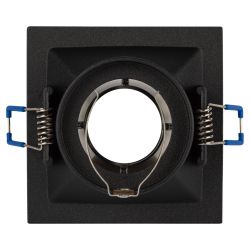 Светильник встраиваемый декоративный ЭРА KL102 BK/CH под лампу MR16 GU5.3 черный/хром