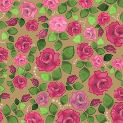 Розовые розы