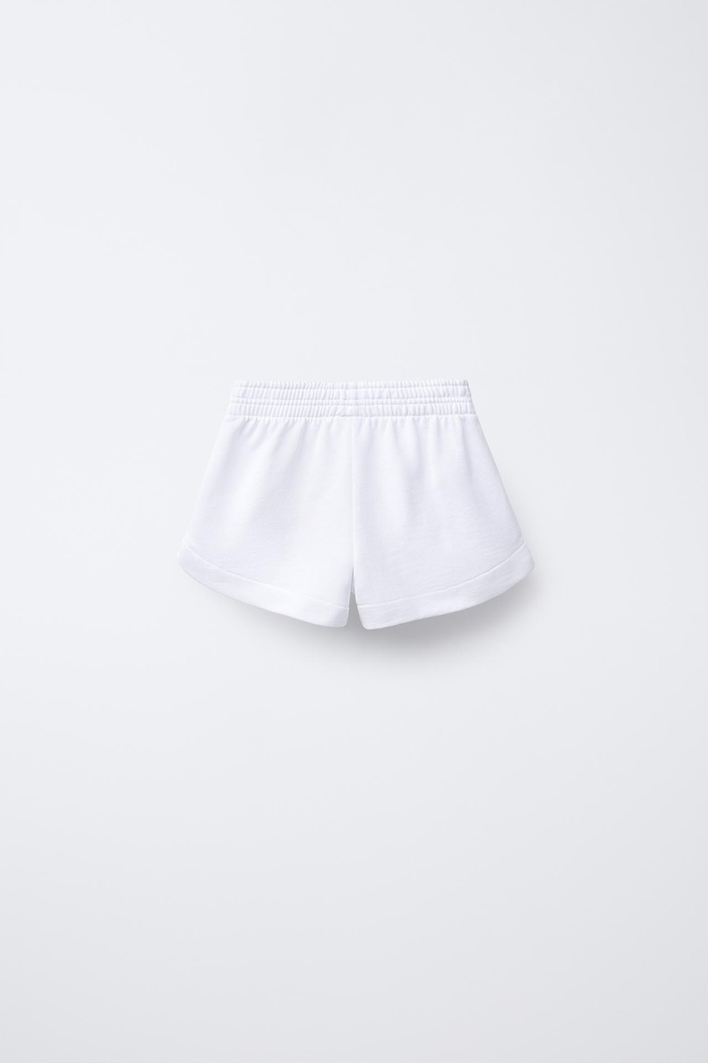 ZARA БЕРМУДЫ С НАДПИСЬЮ И ЛАМПАСАМИ, БЕЛЫЙ