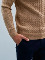 Джемпер поло с косами