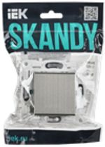 SKANDY Выключатель 1-клавишный перекрестный 10А SK-V03N металл никель IEK
