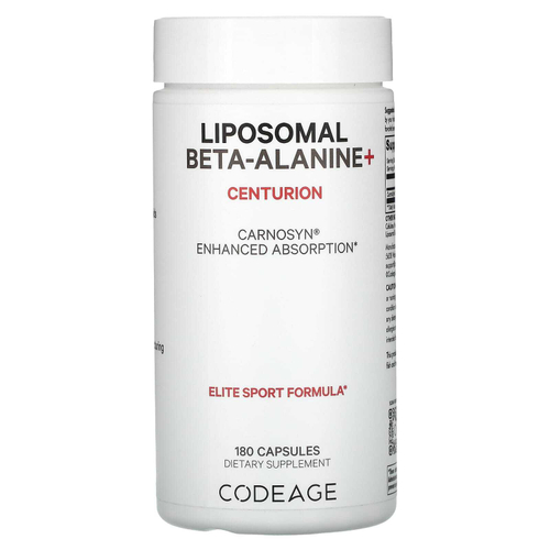 Codeage, Liposomal Beta-Alanine +, Centurion, CarnoSyn, улучшенное усвоение, 180 капсул (533 мг на капсулу)