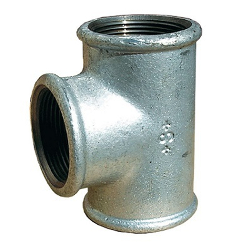 Тройник чугунный оцинкованный 90° равнопроходной внутренняя/внутренняя/внутренняя резьба