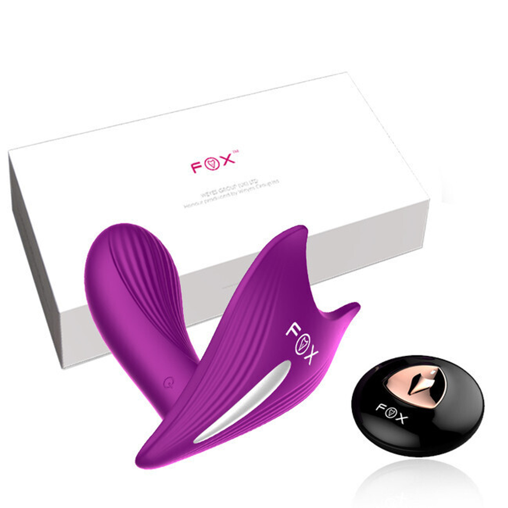 Анальная пробка с вибрацией и нагревом FOX (Цвет: фиолетовый)