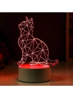 Светильник «Кот сидя» LED RGB от сети