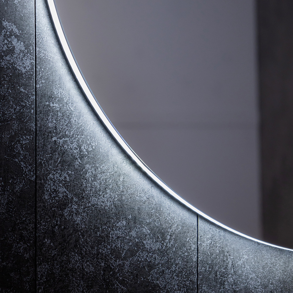 Зеркало с подсветкой Плаза, 77 см (сенсорный выключатель, регулировка яркости, холодный свет 6000К)
