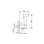 Кран с гигиенической лейкой FRAP F7501 на холодную воду (хром, латунь)