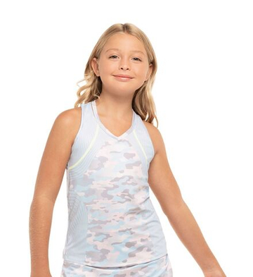 Футболка для девочки теннисная Lucky in Love Undercover Love Tank - разноцветный