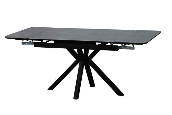 стол OCTARIN 120 Grey Stone Matt / Опора Черная