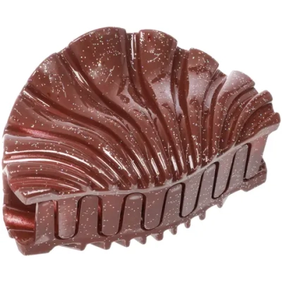 Заколка - краб для волос «AKS - MANTANA», микс 6 цветов, ракушка, 8*5см