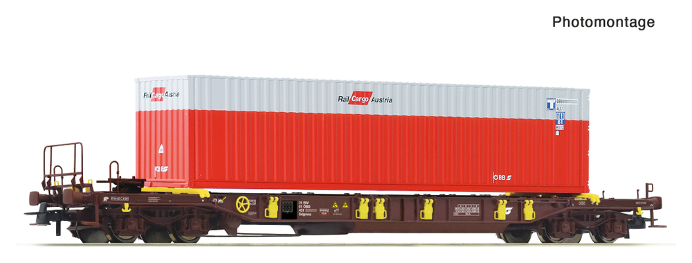 Платформа с контейнером Sdgmns "Rail Cargo Austria" ÖBB, V