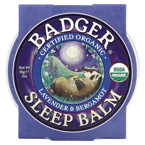 Badger, органический бальзам для сна, лаванда и бергамот, 56 г (2 унции)