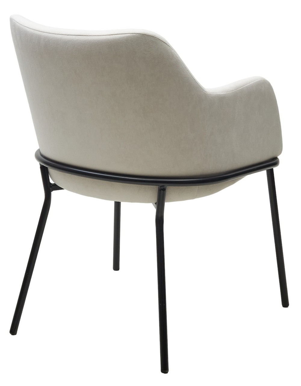 Стул М-City DISAUR Алистер, Rain 1 Молочный Велюр, Черный каркас