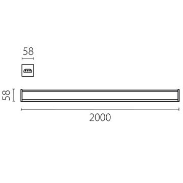 Линейный светодиодный светильник 80W 3000-6000К 456807 черный Trito Lightstar