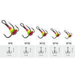 Тройник Mustad 3D глазок с эпоксидом TRMS-8-E-110P с фосфором Helios 1шт