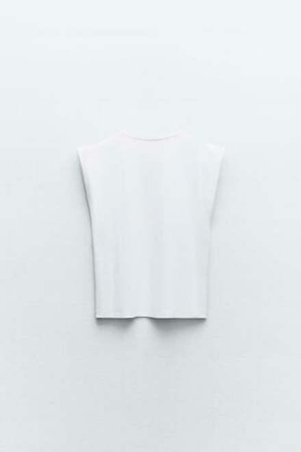 ZARA ЛОНГСЛИВ В РУБЧИК, БЕЛЫЙ