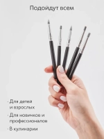 Инструменты для лепки и моделирования набор из 5 стеков дотс для глины, пластилина и мастики черные