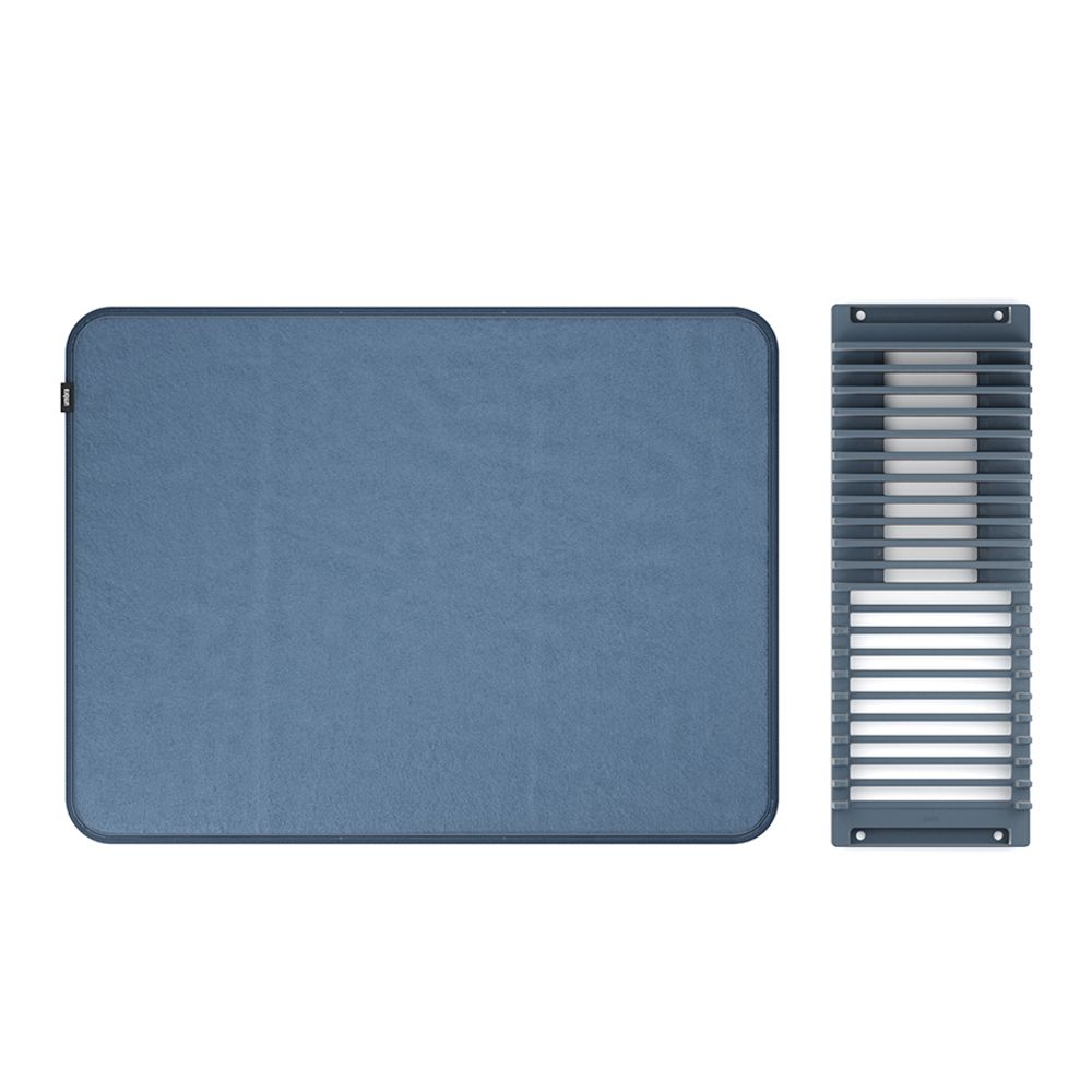 Коврик для сушки посуды Udry, 46х61 см, синий