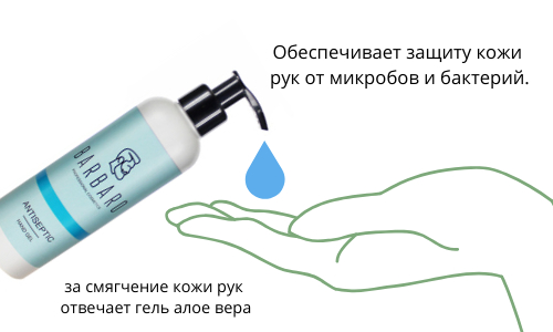 Barbaro AntiSeptic Hand Gel - Антисептический гель для рук 200 мл