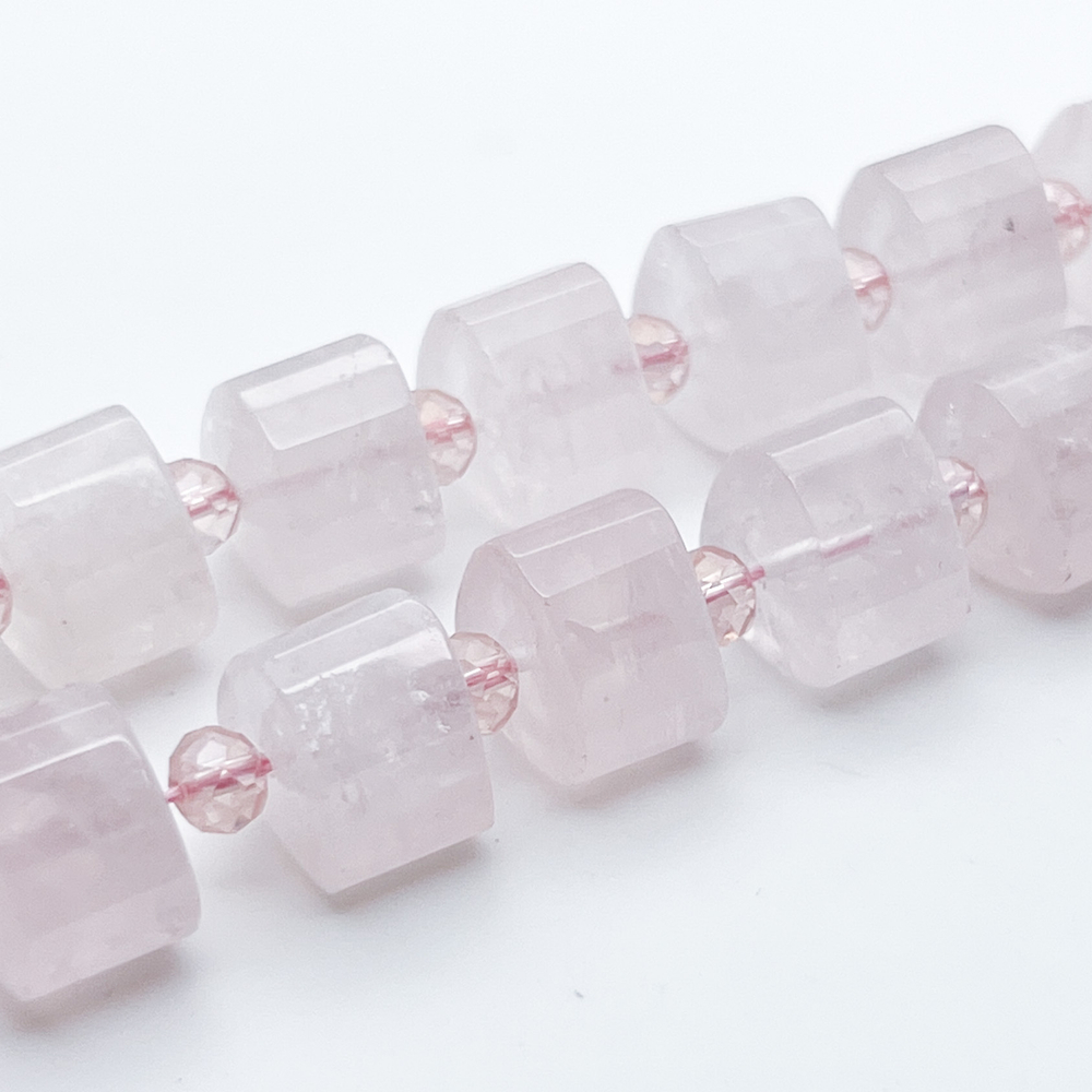 Розовый кварц, размер около 14*10 мм, цена за набор 6 шт