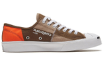 Converse Jack Purcell Stitching Anti-Slip Wear-Resistant Low Canvas Shoes Khaki Orange