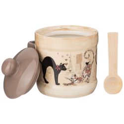 САХАРНИЦА С ЛОЖКОЙ AGNESS "ПАРИЖСКИЕ КОТЫ" 11*9,3*11,5 СМ 320 МЛ (КОР=36ШТ.)