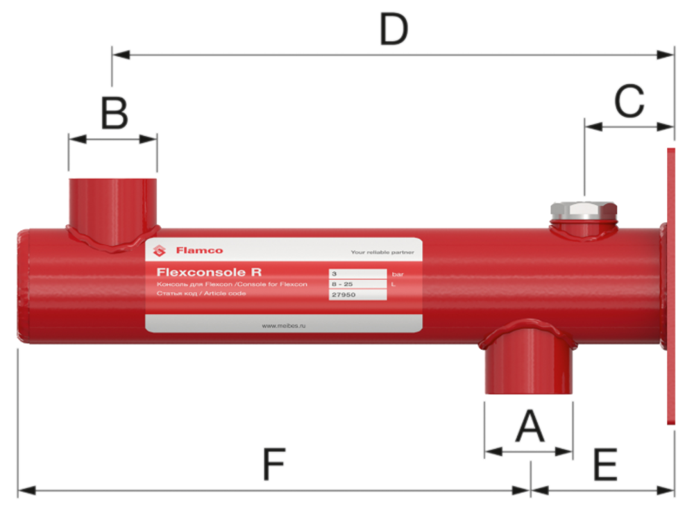 Консоль настенного монтажа Flamco Flexconsole R 3/4