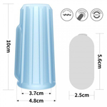 Насадка на пенис с вибрацией Ridge Knights Ring (10*3,7) голубая