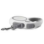 Поводок-рулетка для собак Urban M, 5м до 25кг, лента, белый, Triol