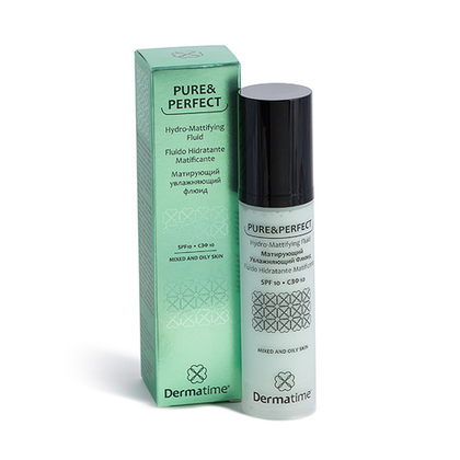 DERMATIME PURE&PERFECT Hydro-Mattifying Fluid SPF10 – Матирующий увлажняющий флюид СЗФ 10, 50 мл