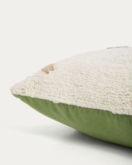 Подушка напольная Epifania белый хлопок с разноцветными точками