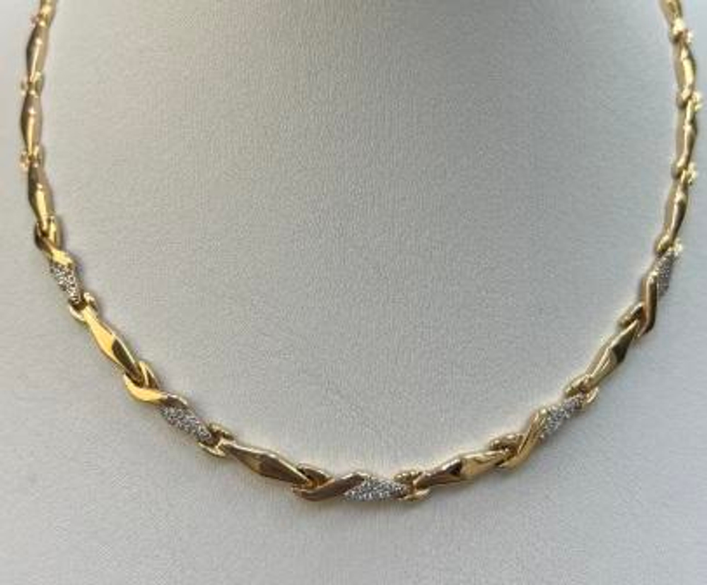 Колье из золота с фианитами