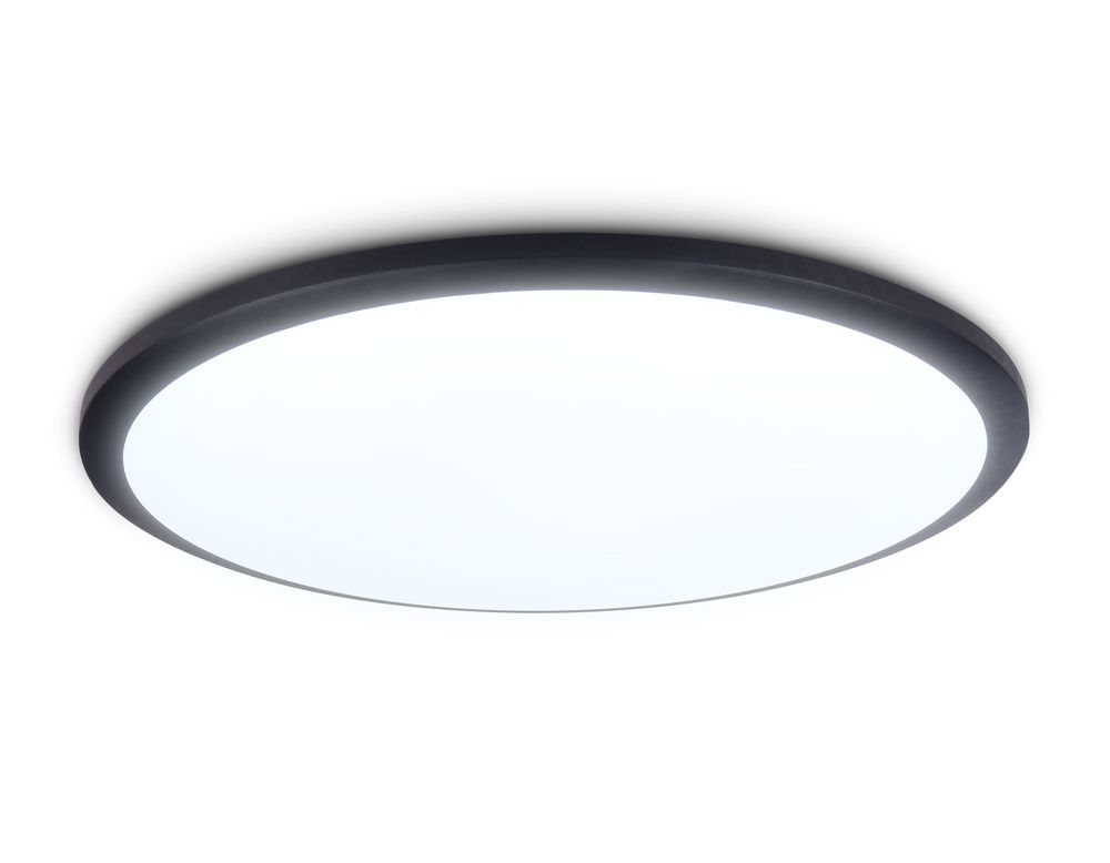 Потолочный светодиодный светильник FZ1235 BK черный IP44 48W 6400К D450*55 (Без ПДУ)