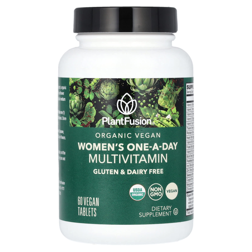 PlantFusion, Мультивитамины для женщин, 60 веганских таблеток