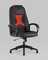 TopChairs ST-CYBER 8 RED ткань/экокожа черный/красный