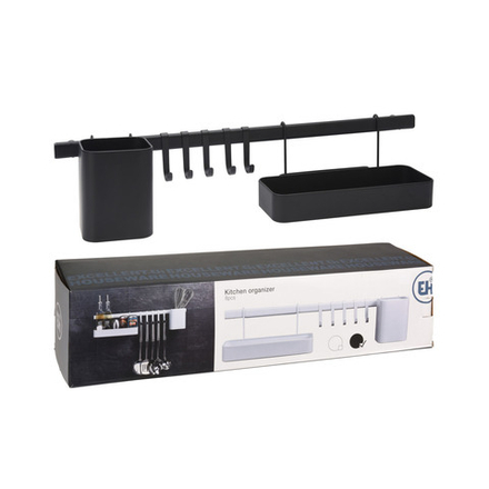 Кухонный органайзер из 8 предметов черный