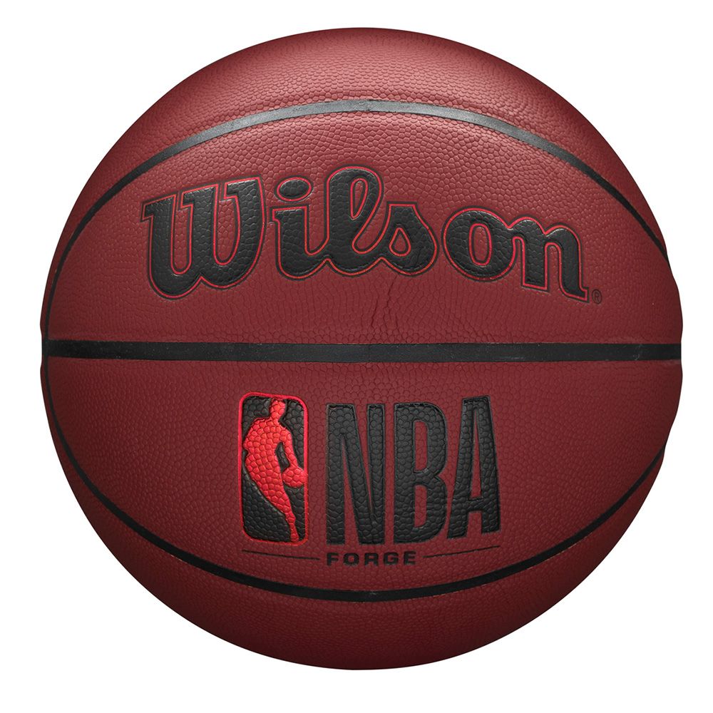 Мяч баск. WILSON NBA Forge Crimson BSKT, WTB8201XB06, р.6, PU, бутиловая камера, бордово-черный
