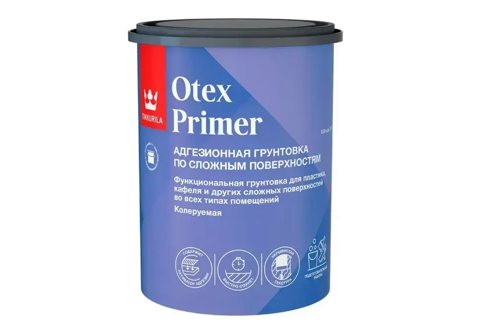 Tikkurila Грунтовка Адгезионная, Влагозащитная 0.9 л 1 кг